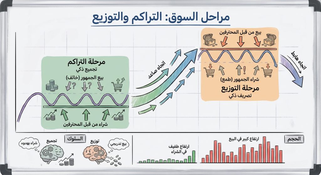 ما هي مرحلة التراكم والتوزيع (Accumulation and Distribution Phases)؟