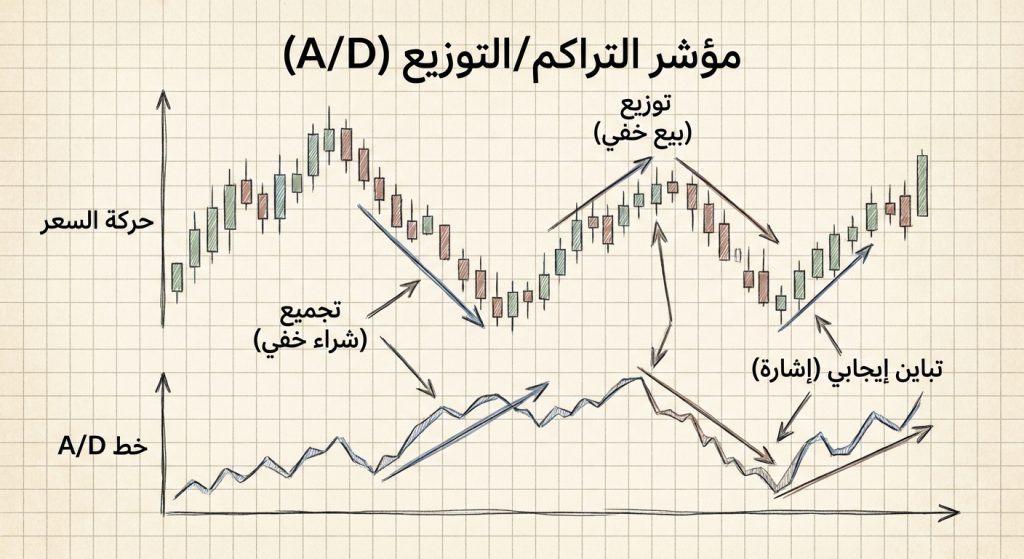 ما هو مؤشر التراكم/التوزيع (A/D)؟