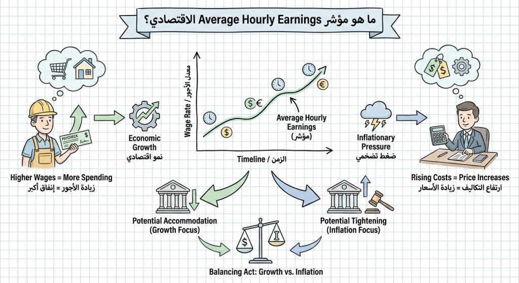 ما هو مؤشر Average Hourly Earnings الاقتصادي؟