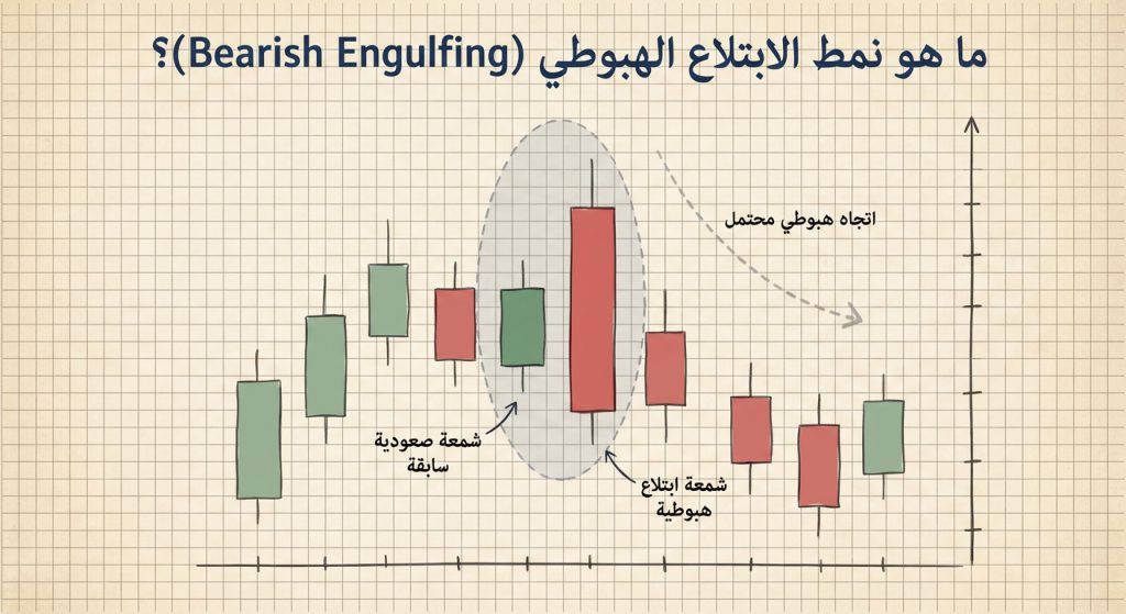 ما هو نمط الابتلاع الهبوطي (Bearish Engulfing)؟