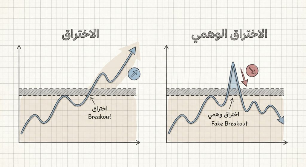 ما هو الاختراق والاختراق الوهمي (Breakouts vs Fake Breakouts)؟