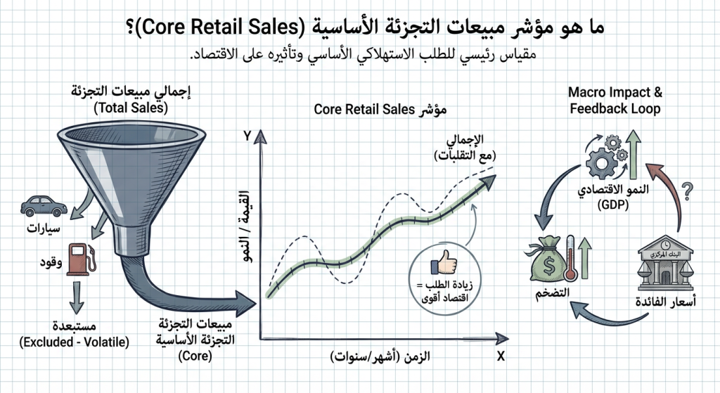 ما هو مؤشر Core Retail Sales الاقتصادي؟