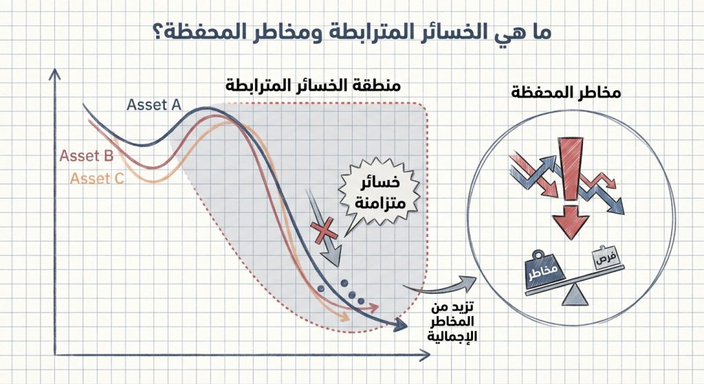 ما هي الخسائر المترابطة ومخاطر المحفظة (Correlated Losses and Portfolio Risk)؟