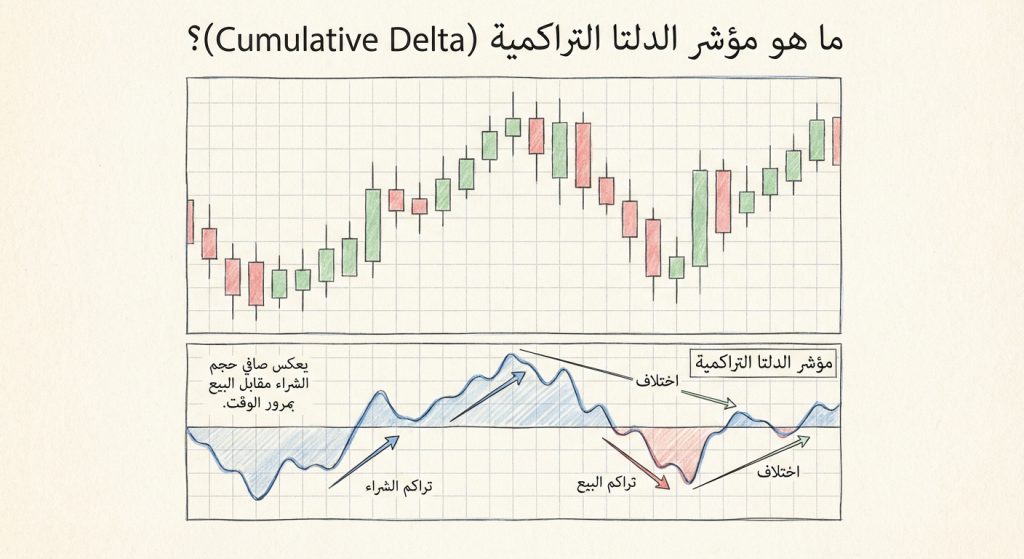 ما هو مؤشر الدلتا التراكمية (Cumulative Delta)؟