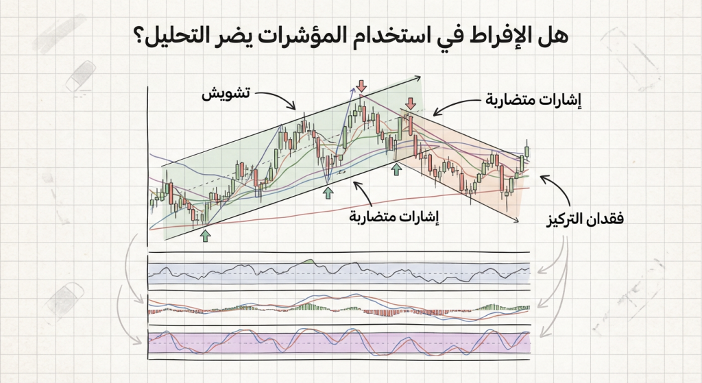 هل الإفراط في استخدام المؤشرات يضر التحليل؟