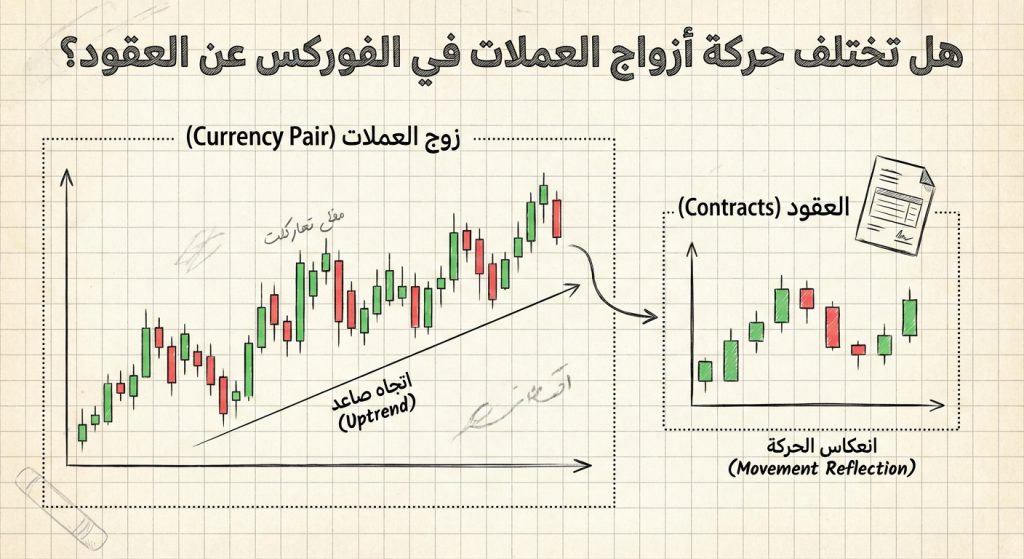 هل تختلف حركة أزواج العملات في الفوركس عن العقود؟