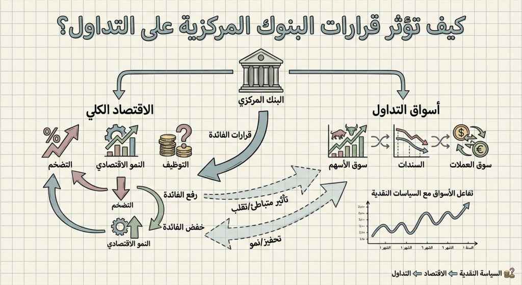 كيف تؤثر قرارات البنوك المركزية على التداول؟