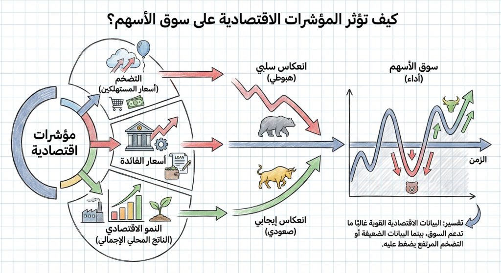 كيف تؤثر المؤشرات الاقتصادية على سوق الأسهم؟