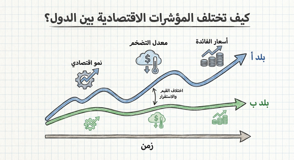 كيف تختلف المؤشرات الاقتصادية بين الدول؟