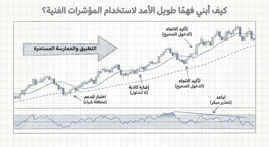كيف أبني فهمًا طويل الأمد لاستخدام المؤشرات الفنية؟