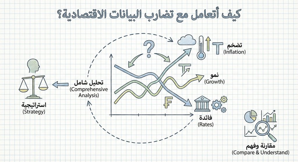 كيف أتعامل مع تضارب البيانات الاقتصادية؟