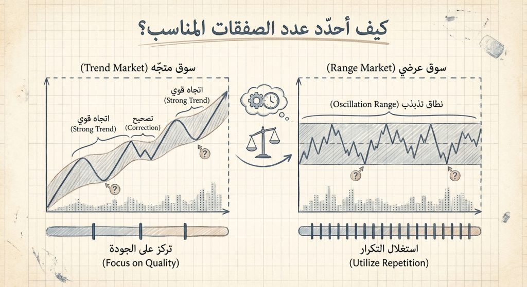 كيف أحدد عدد الصفقات المناسب في استراتيجيتي؟