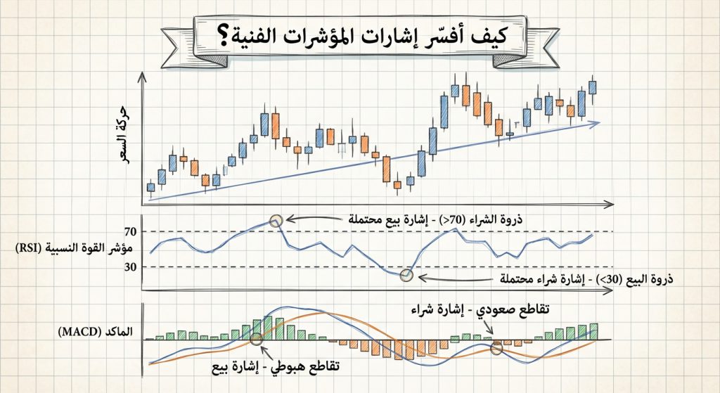 كيف أفسّر إشارات المؤشرات الفنية؟