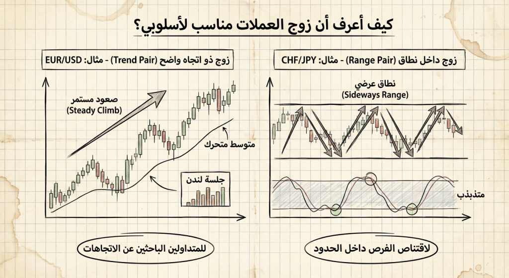 كيف أعرف أن زوج العملات مناسب لأسلوبي؟