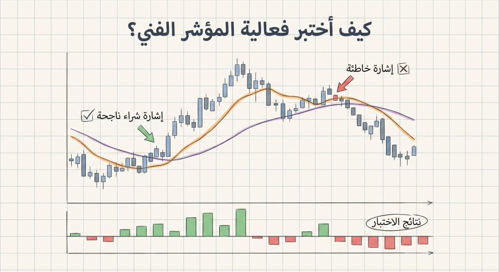 كيف أختبر فعالية مؤشر فني؟
