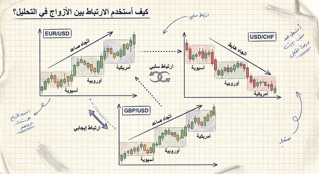 كيف أستخدم الارتباط بين الأزواج في التحليل؟