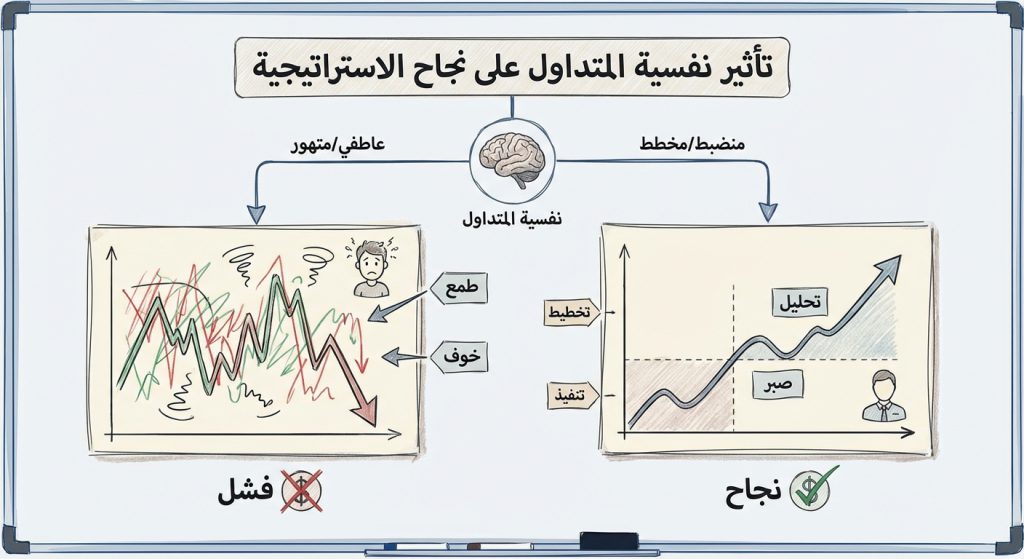 كيف تؤثر نفسية المتداول على نجاح الاستراتيجية؟