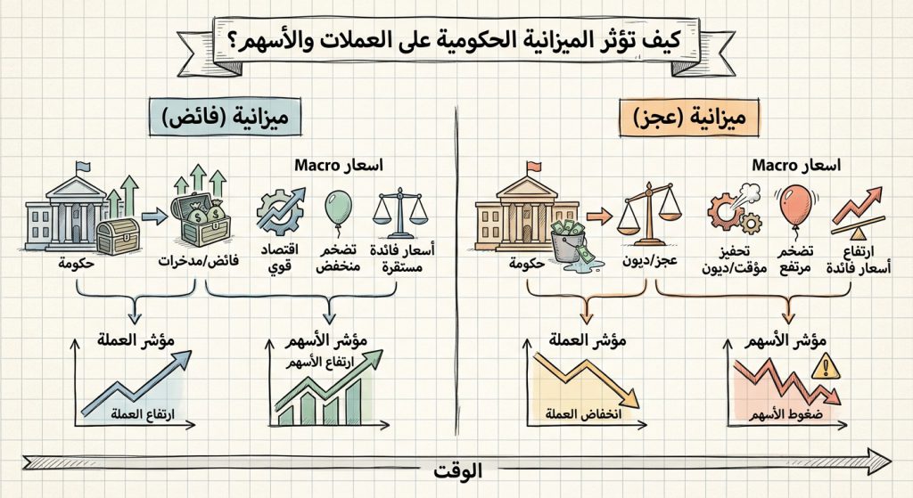 كيف تؤثر الميزانية الحكومية على العملات والأسهم؟