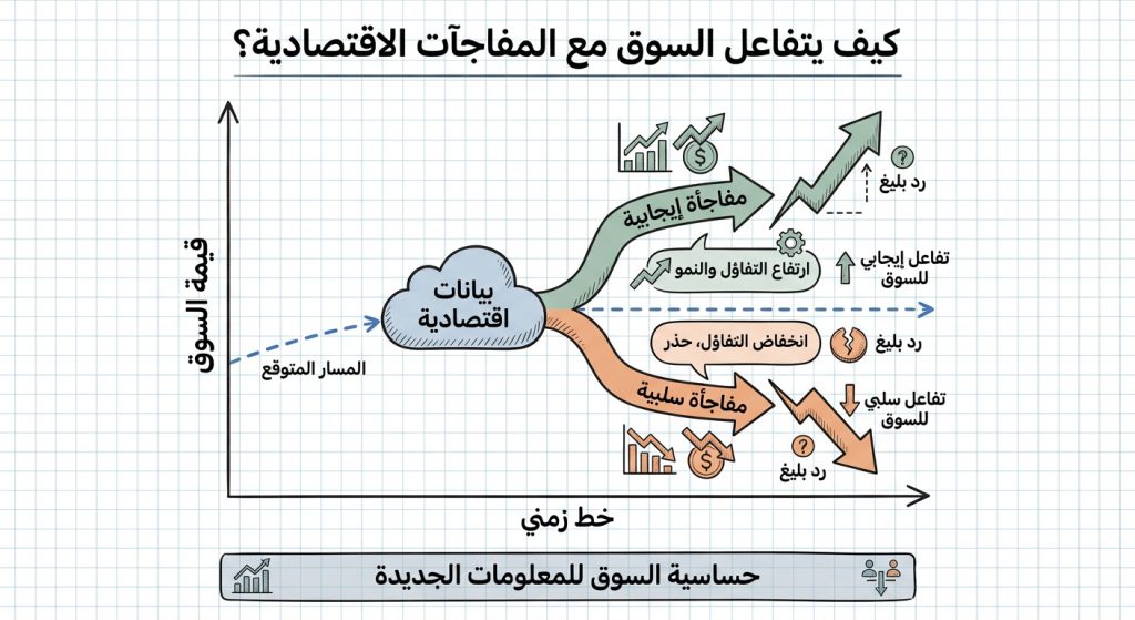 كيف يتفاعل السوق مع المفاجآت الاقتصادية؟