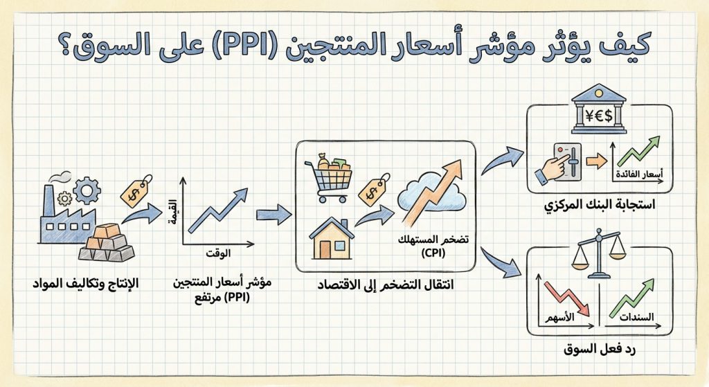 كيف يؤثر مؤشر أسعار المنتجين (PPI) على السوق؟