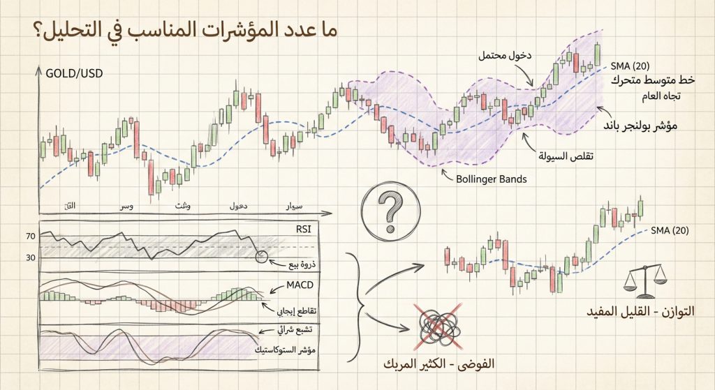 ما عدد المؤشرات المناسب في التحليل؟