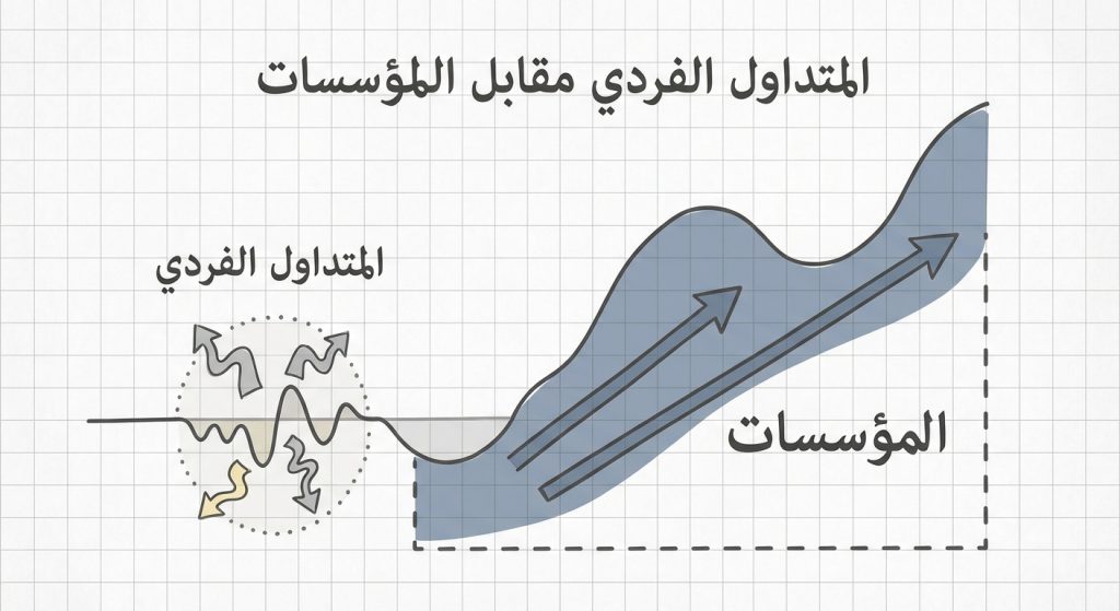 المتداول الفردي مقابل المؤسسات