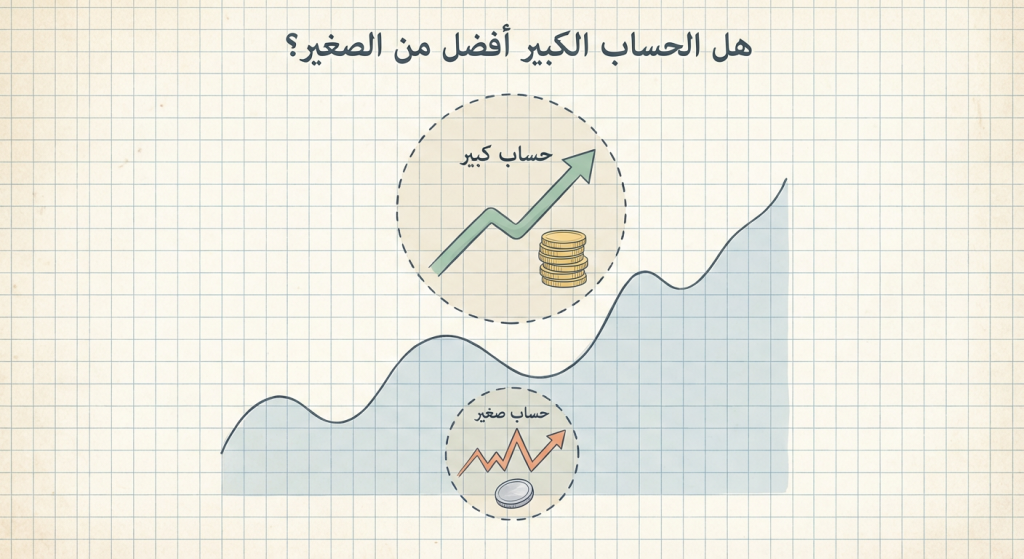 هل الحساب الكبير أفضل من الصغير؟
