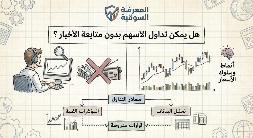 هل يمكن تداول الأسهم بدون متابعة الأخبار؟