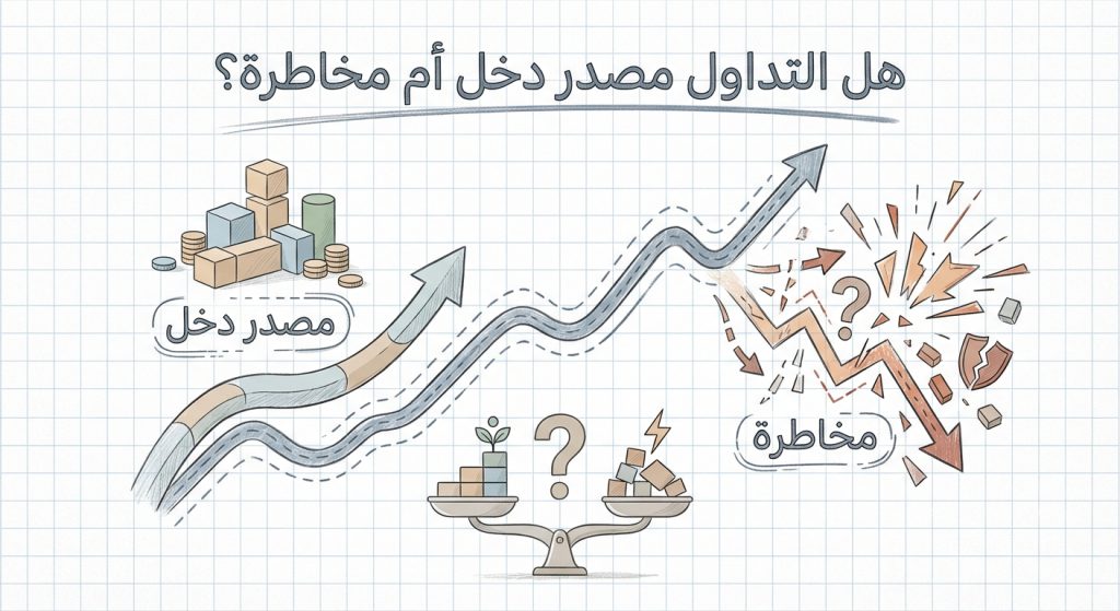 هل التداول مصدر دخل أم مخاطرة؟