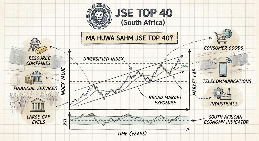 ما هو سهم شركة JSE Top 40 (South Africa)؟