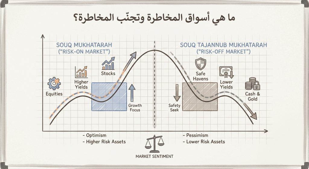 ما هي أسواق المخاطرة وأسواق تجنّب المخاطرة (Risk-On vs Risk-Off Markets)؟