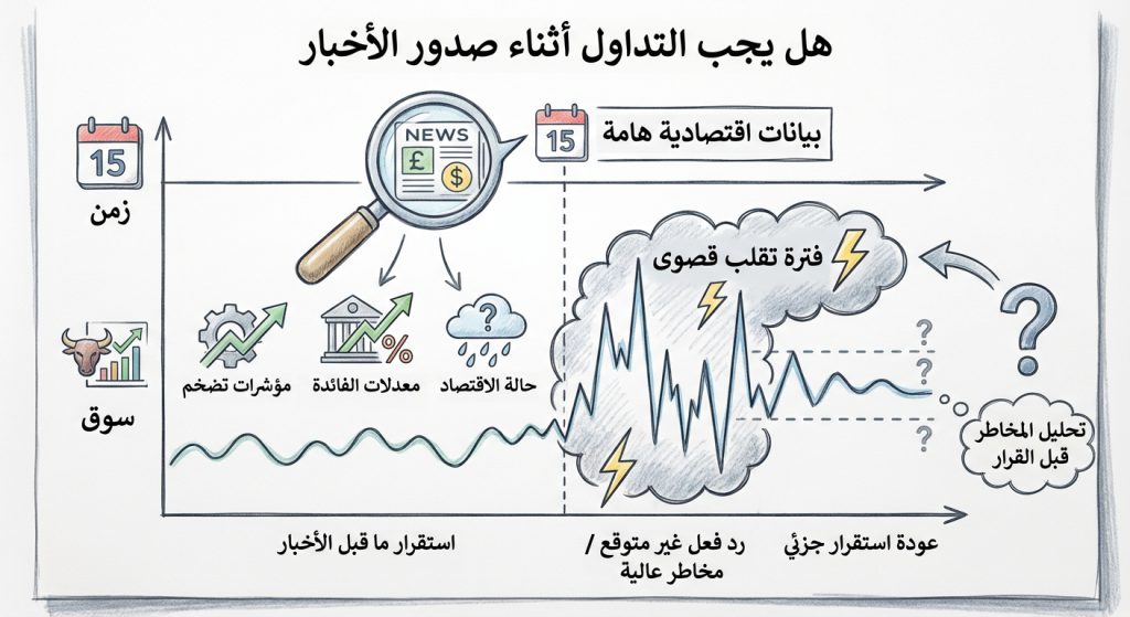هل يجب التداول أثناء صدور الأخبار الاقتصادية؟