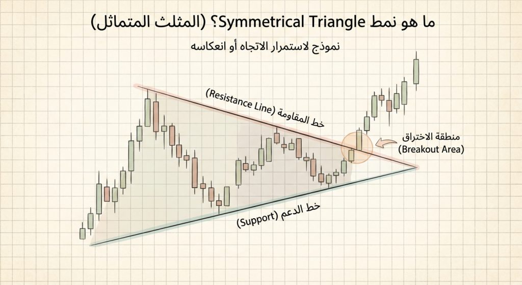 ما هو نمط Symmetrical Triangle؟
