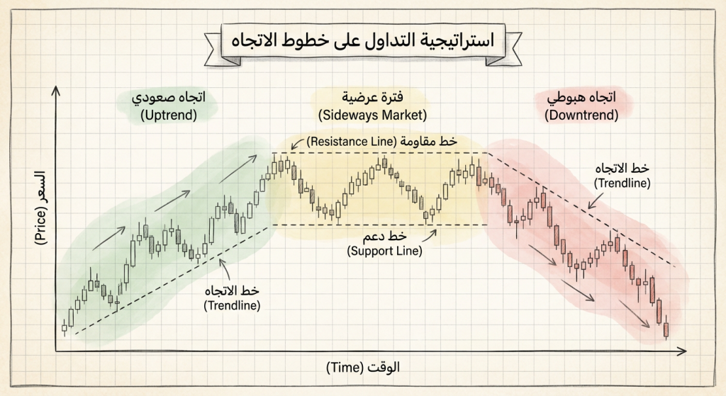 ما هي استراتيجية Trendline Trading Strategy في التداول؟