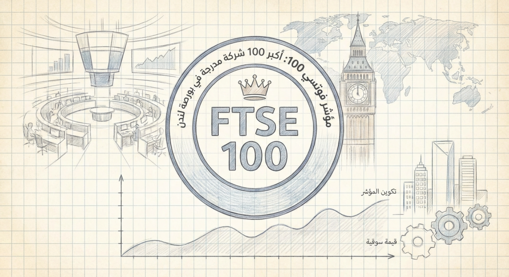 ما هو سهم شركة مؤشر فوتسي 100 (FTSE 100، UK100)؟