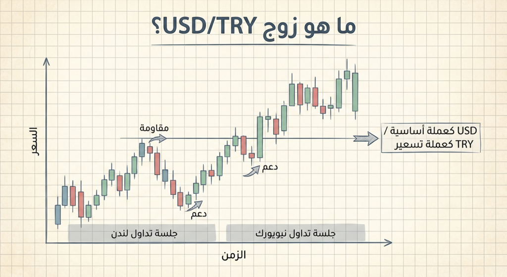 ما هو زوج USD/TRY؟