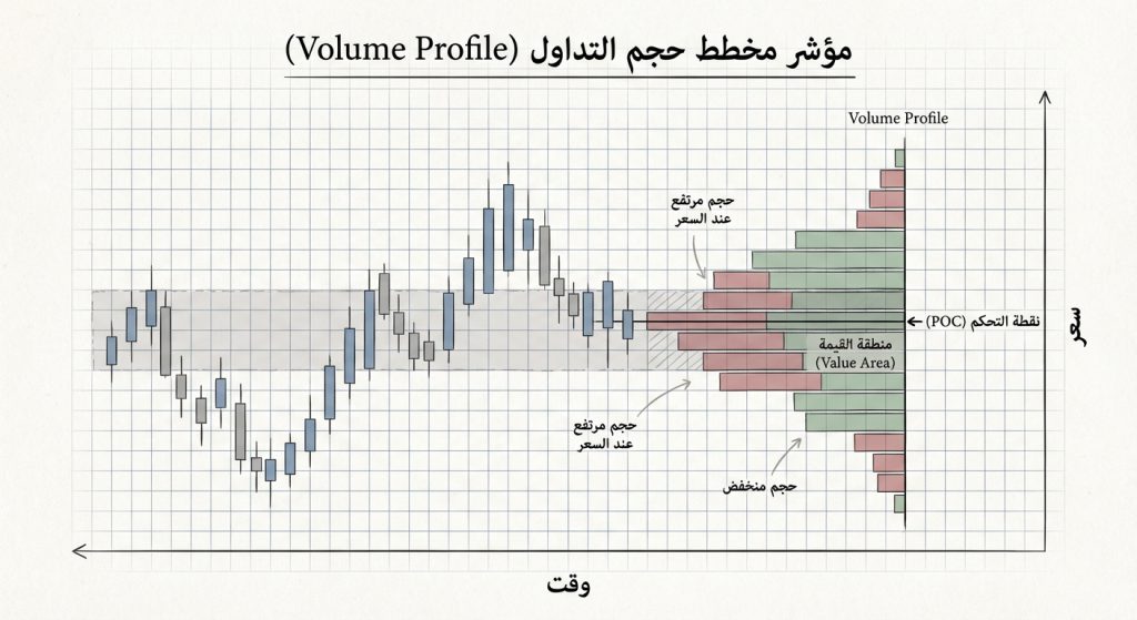 ما هو مؤشر مخطط حجم التداول (Volume Profile)؟