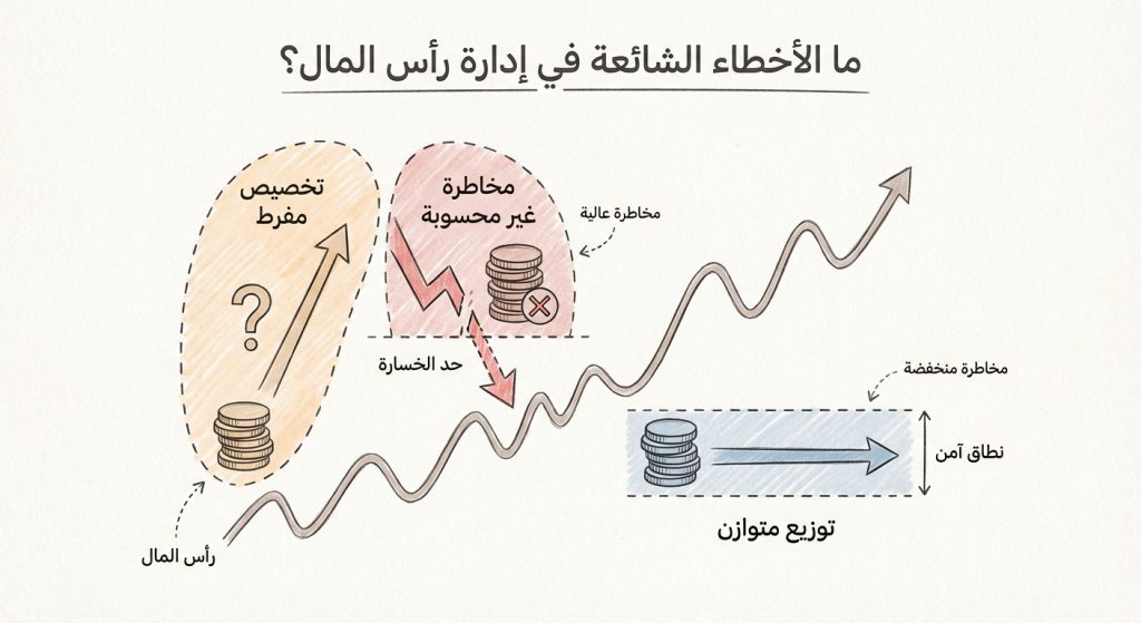 ما الأخطاء الشائعة في إدارة رأس المال؟