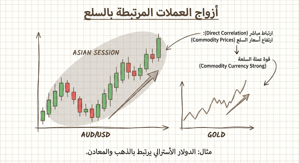 ما هي أزواج العملات المرتبطة بالسلع؟