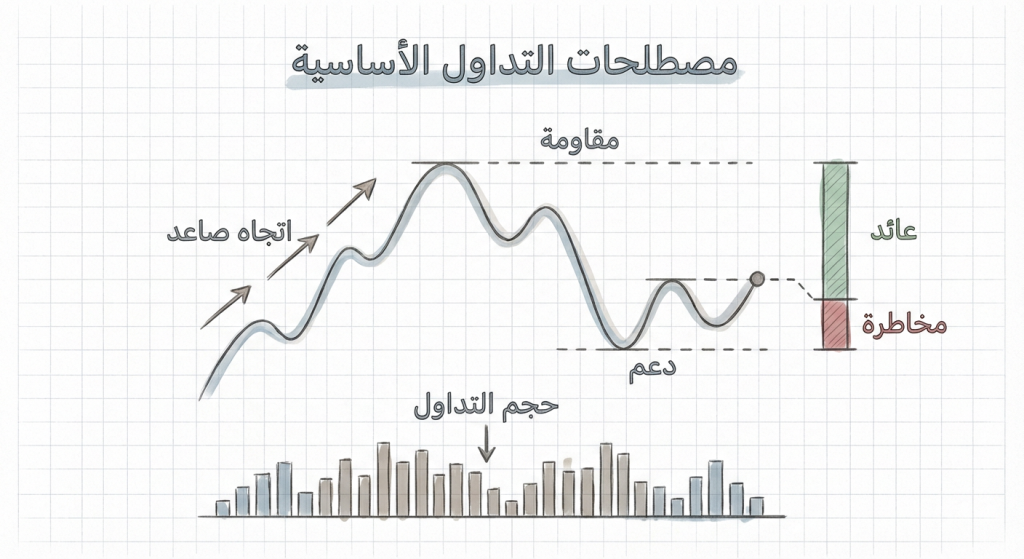 ما أهم المصطلحات الأساسية في التداول؟