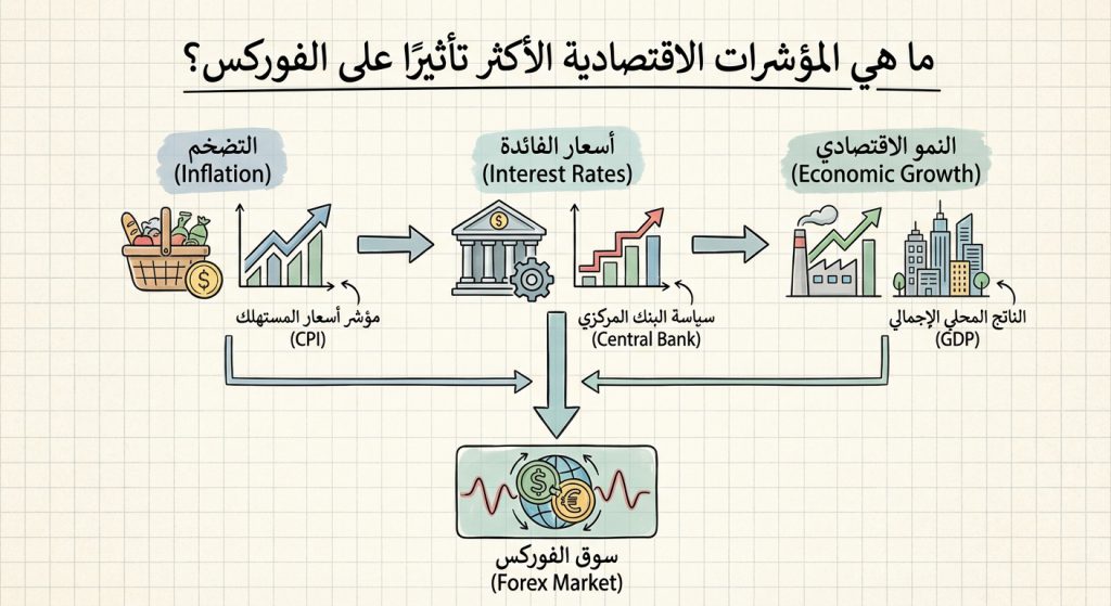 ما هي المؤشرات الاقتصادية الأكثر تأثيرًا على الفوركس؟
