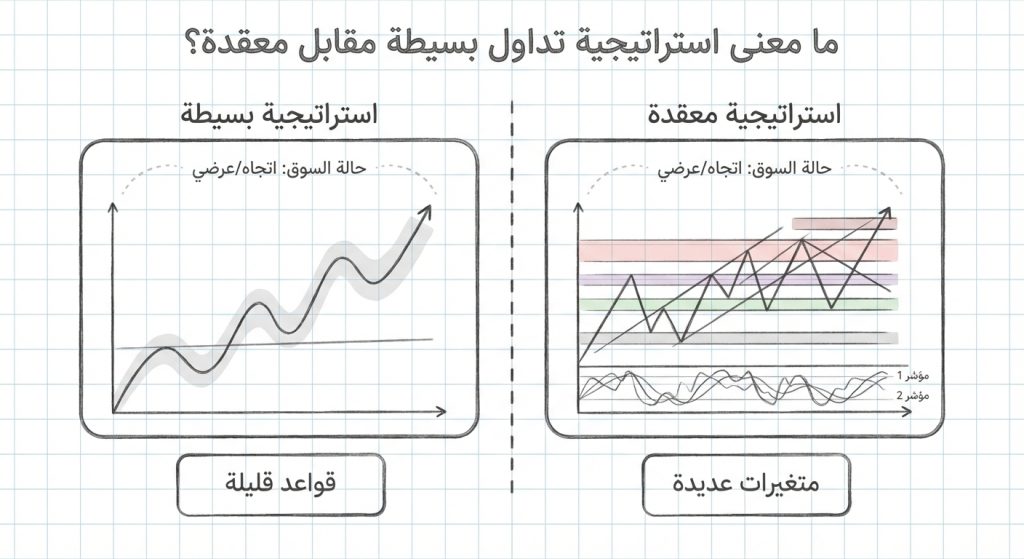 ما معنى استراتيجية تداول بسيطة مقابل معقدة؟