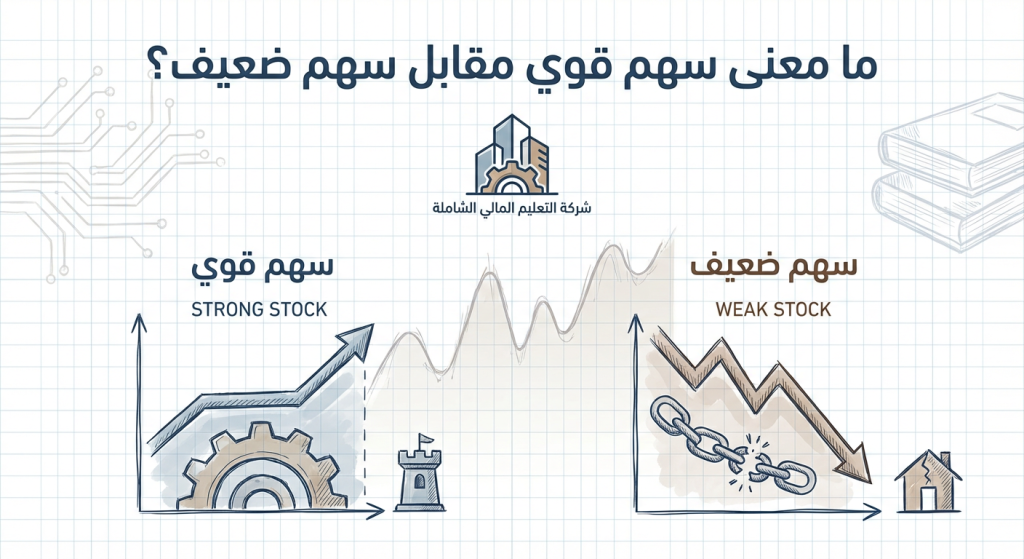 ما معنى سهم قوي مقابل سهم ضعيف؟