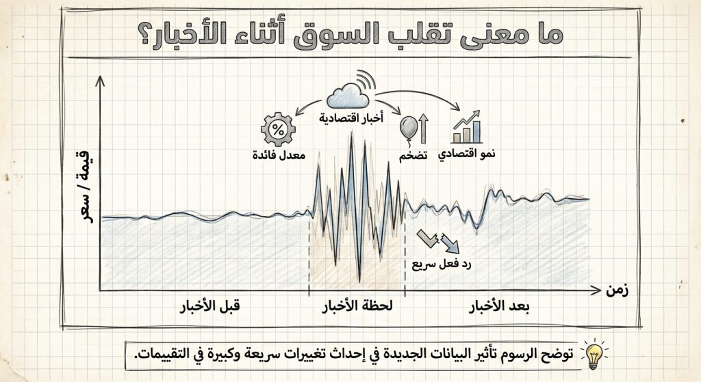 ما معنى تقلب السوق أثناء الأخبار؟