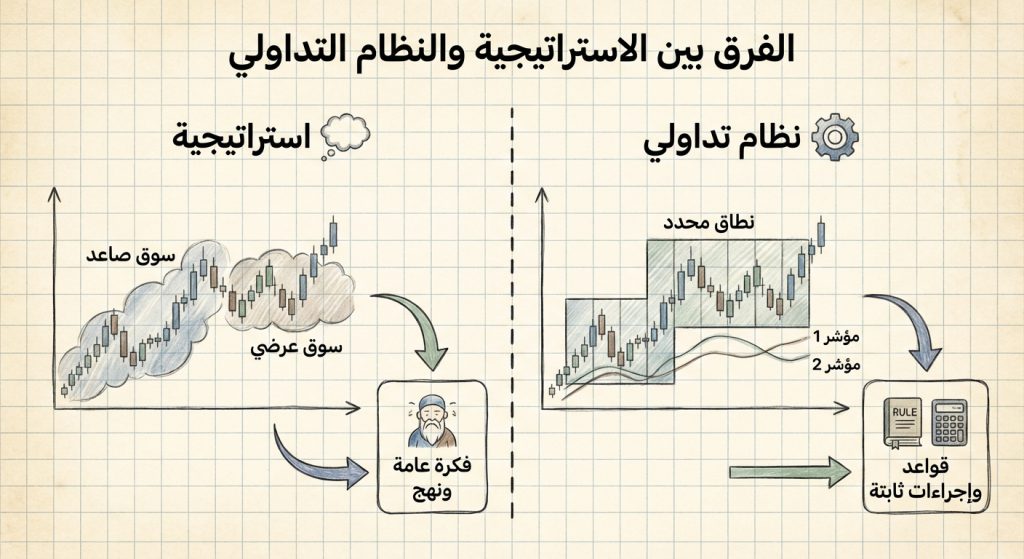 ما الفرق بين الاستراتيجية والنظام التداولي؟