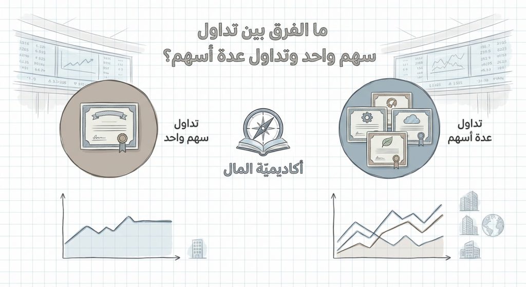 ما الفرق بين تداول سهم واحد وتداول عدة أسهم؟