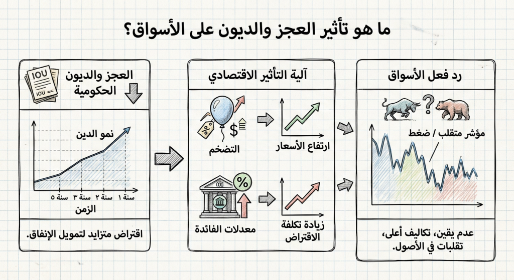 ما هو تأثير العجز والديون على الأسواق؟