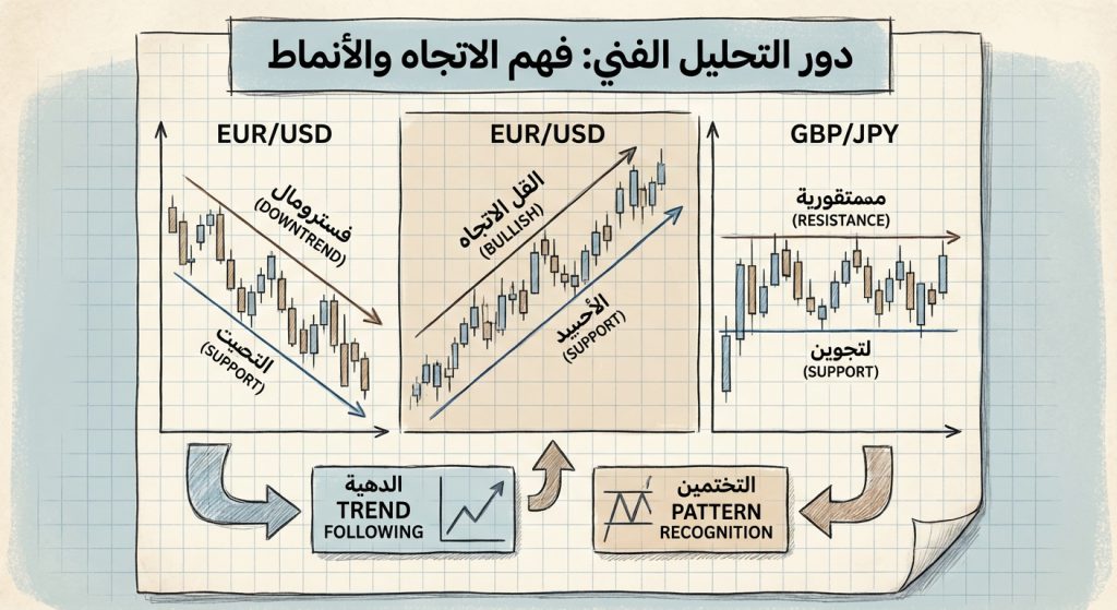 ما دور التحليل الفني في تداول أزواج العملات؟