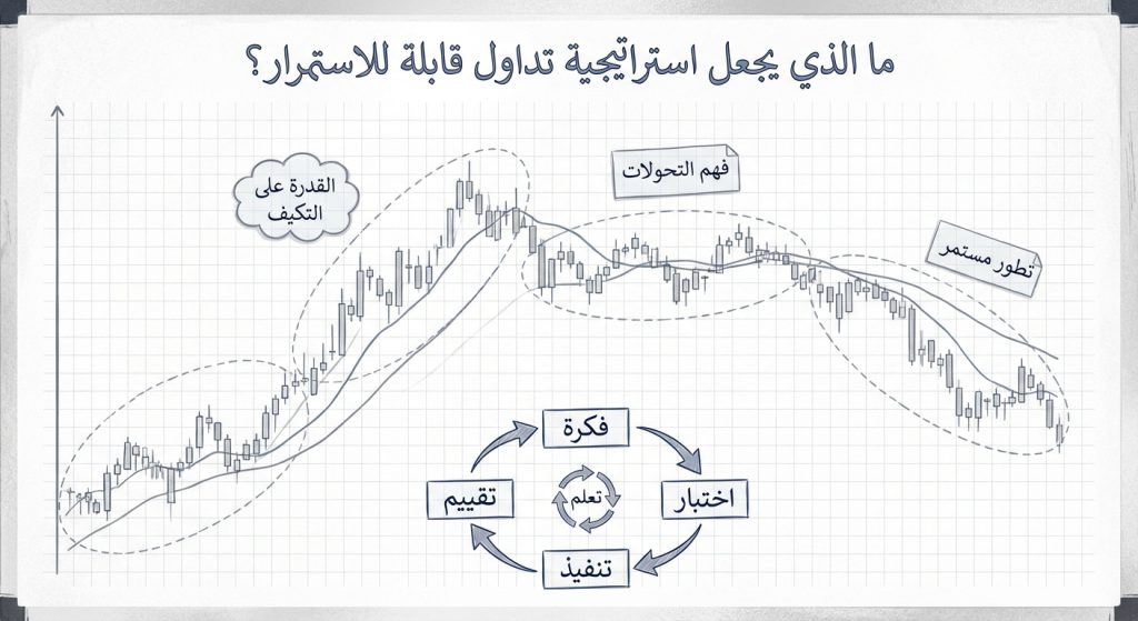 ما الذي يجعل استراتيجية تداول قابلة للاستمرار؟