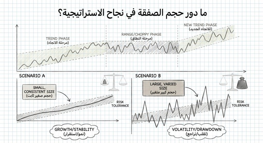 ما دور حجم الصفقة في نجاح الاستراتيجية؟